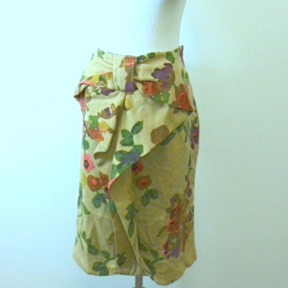 EVA FRANCO gold floral SKIRTM
